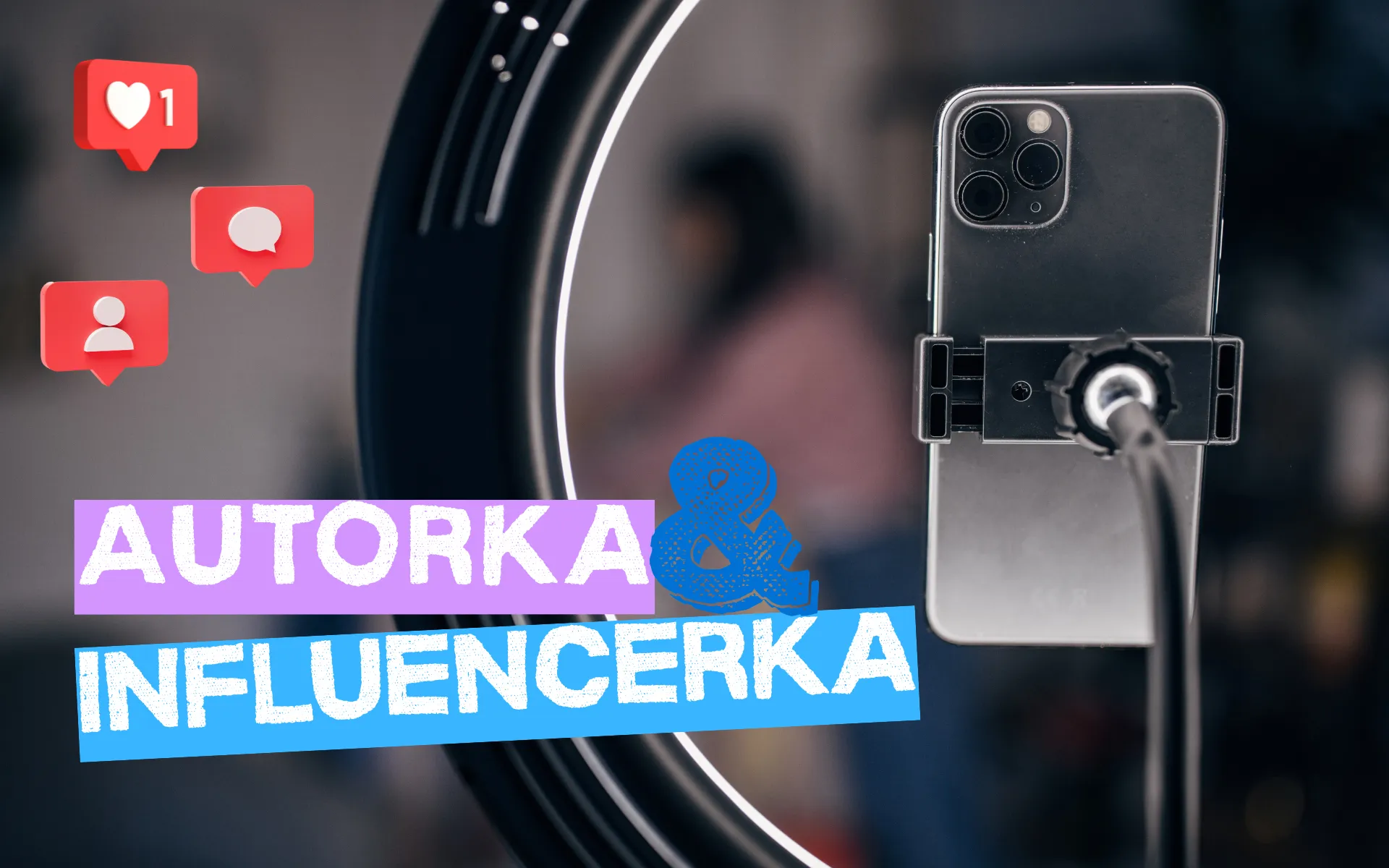 Autorka nagrywająca rolkę o swojej książce